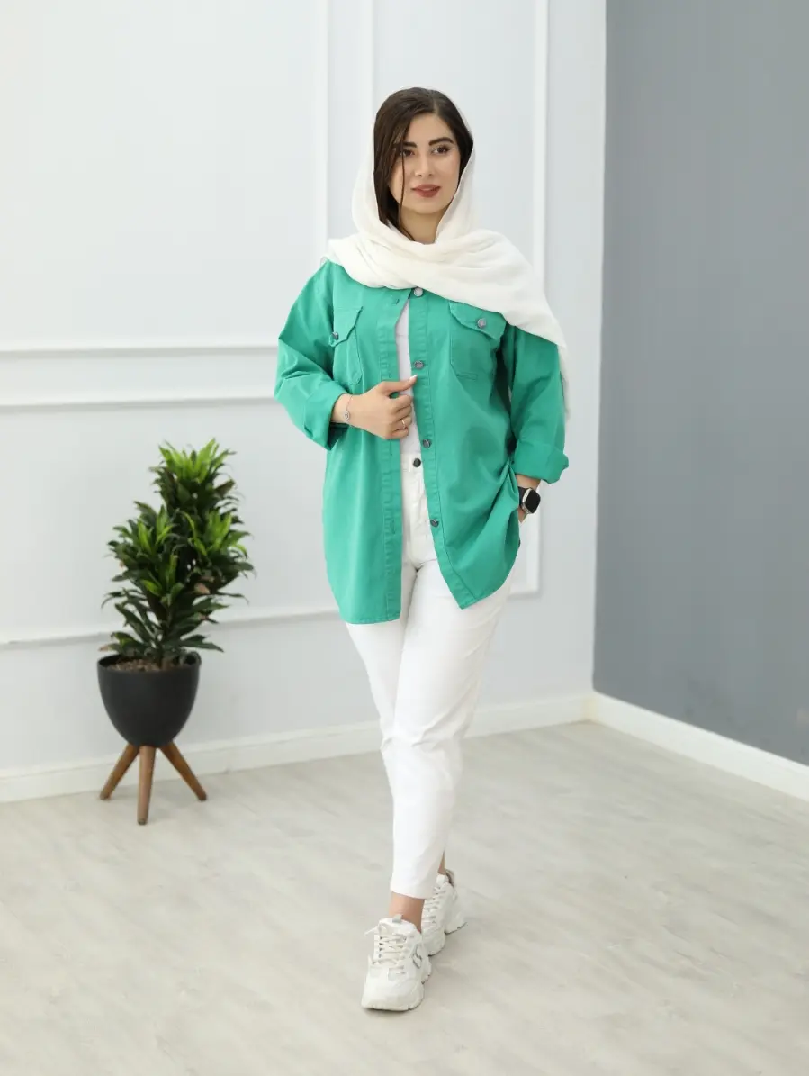شومیز کتان گلبو